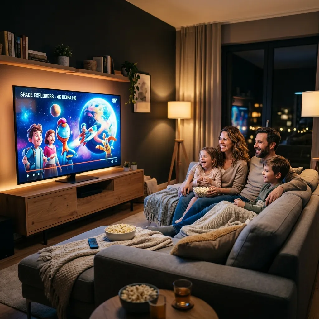 Family watching IPTV Fiesta